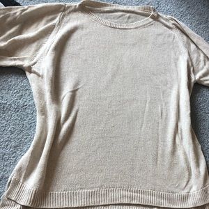 Brandy Melville Crew Neck Beige Sweater